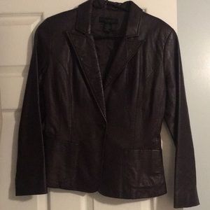 Purple leather jacket